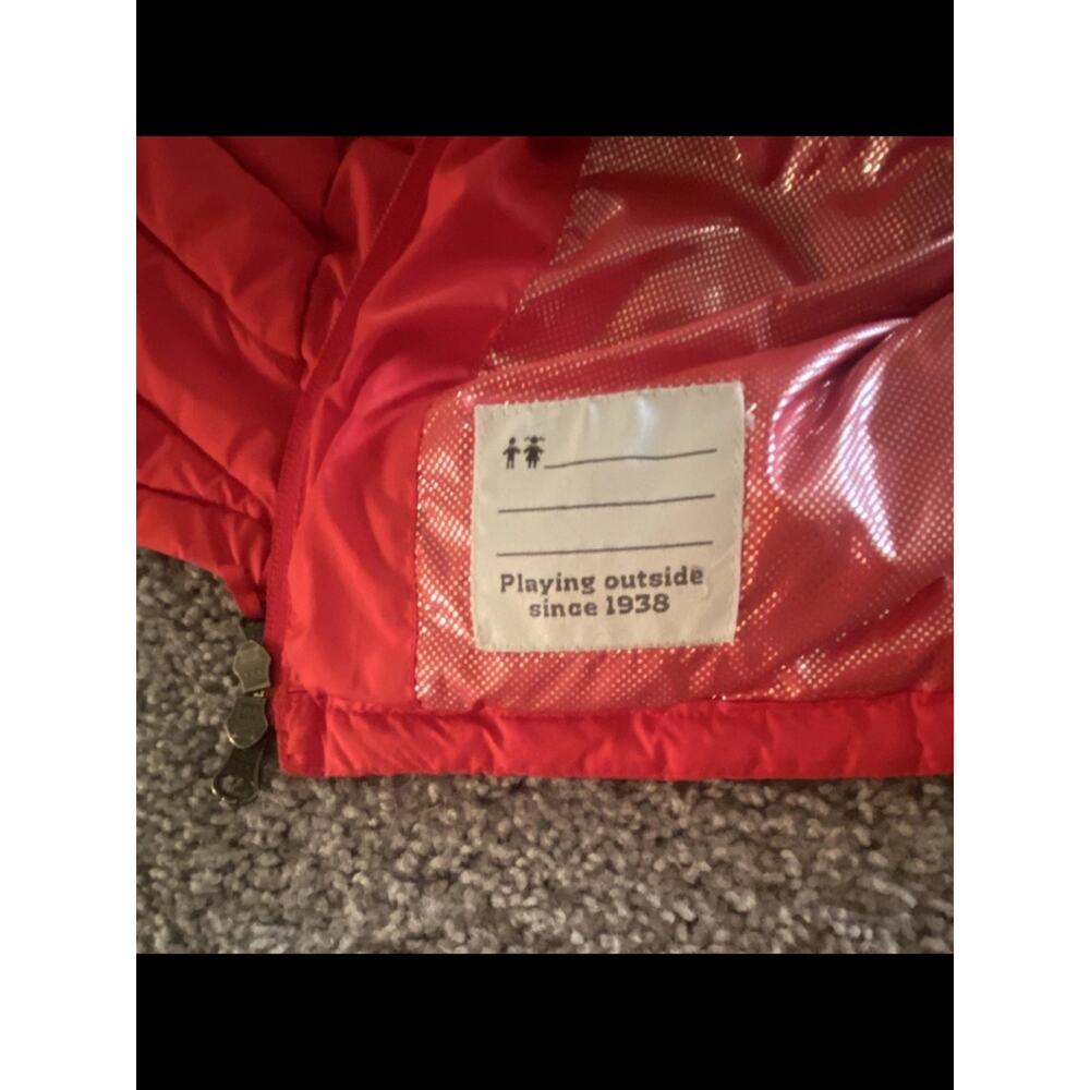 Columbia Red Quilted Hooded Puffer Coat Omniheat Zip Front Women’s XL - Picture 6 of 6
